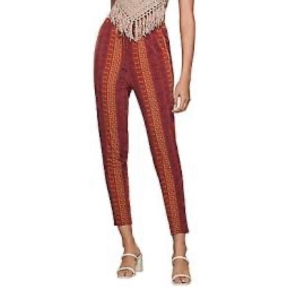 BCBGeneration Jogger Pants Folklore Stripes Boho Skinny Leg Size S NWT $78.00